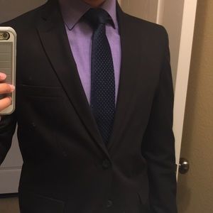 IZOD Boys’ Regular Fit Black Suit Jacket